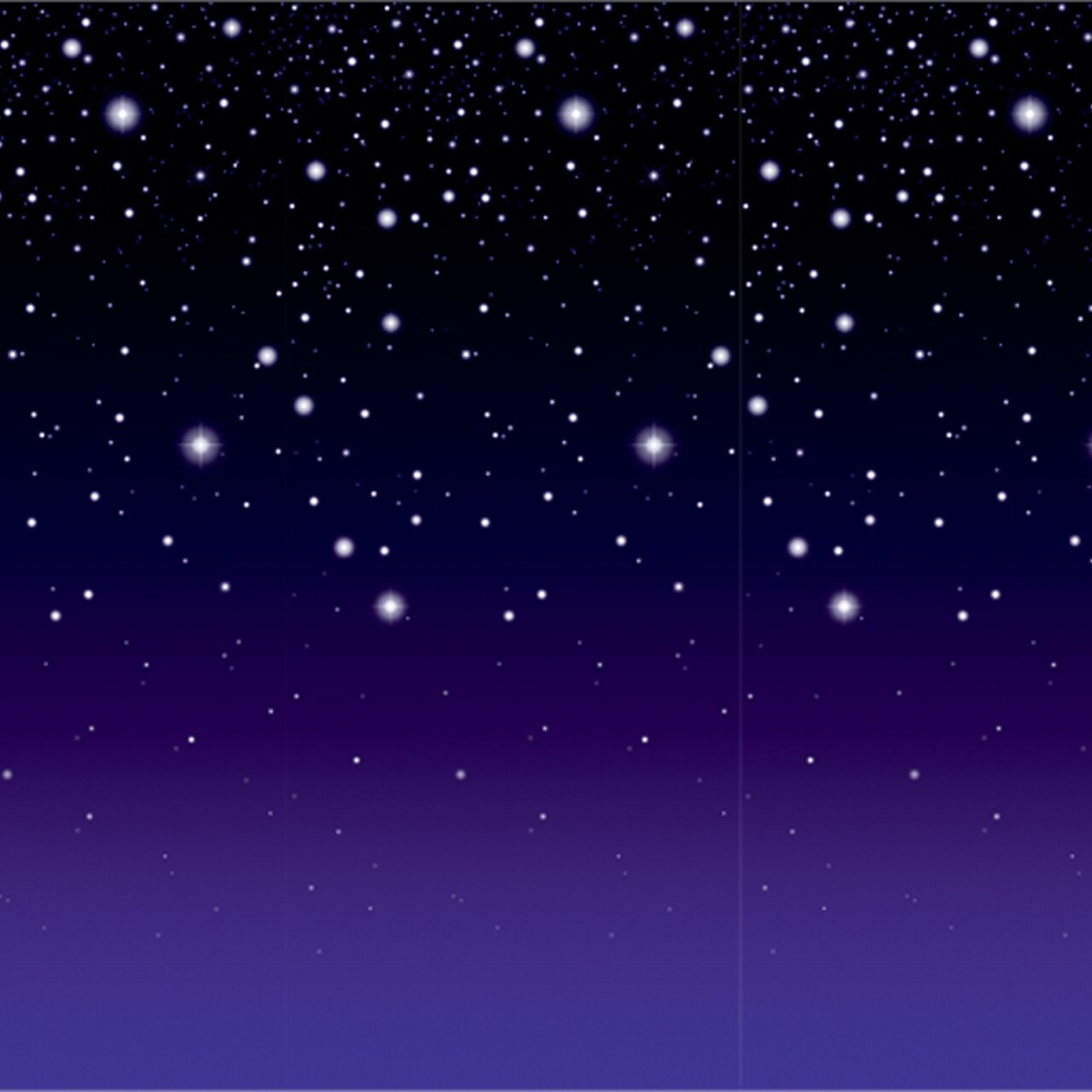 Party Central Pack of 6 Purple and Black Night Filled with Stars Party Wall Backdrops 30'